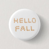 Hello Fall Minimalistisch Niedlich Button (Vorderseite)