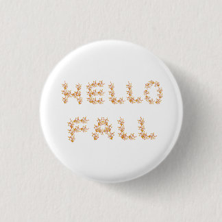 Hello Fall Minimalistisch Niedlich Button