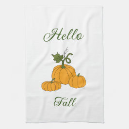 Hello Fall Minimalistisch Niedlich Geschirrtuch