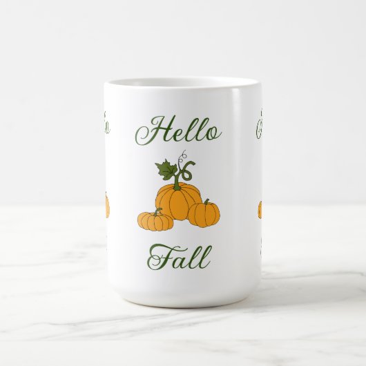 Hello Fall Minimalistisch Niedlich Kaffeetasse (Mittel)