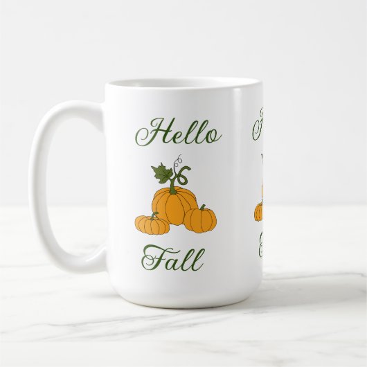 Hello Fall Minimalistisch Niedlich Kaffeetasse (Links)