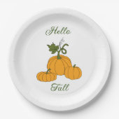 Hello Fall Minimalistisch Niedlich Pappteller (Vorderseite)