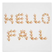 Hello Fall Minimalistisch Niedlich Poster