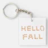 Hello Fall Minimalistisch Niedlich Schlüsselanhänger (Vorderseite)