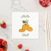 Hello Fall Minimalistisch Niedlich Serviette (Beispiel)