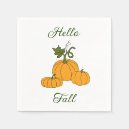Hello Fall Minimalistisch Niedlich Serviette