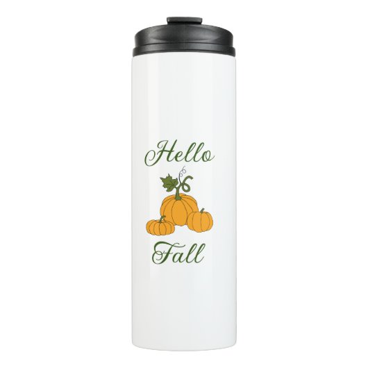 Hello Fall Minimalistisch Niedlich Thermosbecher (Vorderseite)