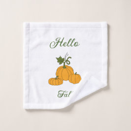 Hello Fall Minimalistisch Niedlich Waschlappen