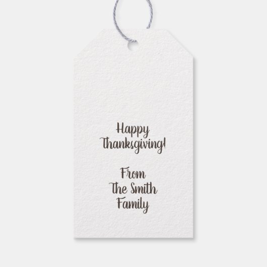 Hello Fall Niedlich Mouse Erntedank Geschenkanhänger (Rückseite)