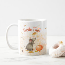 Hello Fall Niedlich Mouse Erntedank Kaffeetasse