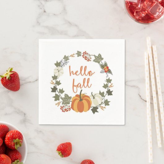 Hello Fall Paper Napkin Serviette (Beispiel)