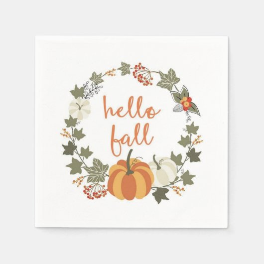 Hello Fall Paper Napkin Serviette (Vorderseite)