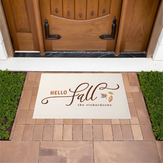 Hello Fall Personalisiert Fußmatte (Außenbereich)