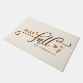 Hello Fall Personalisiert Fußmatte (Schrägansicht)