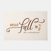 Hello Fall Personalisiert Fußmatte (Vorderseite)