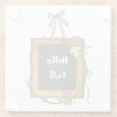 HELLO FALL PLAQUE IN HERBSTFARBEN GLASUNTERSETZER (Rückseite)