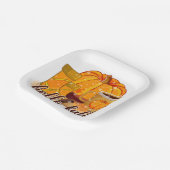 Hello Fall Pumpkin & Boots Paper Plate Pappteller (Gewinkelt)