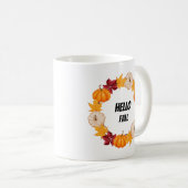 Hello Fall Pumpkin - Gemütlicher Herbst Saison Kaffeetasse (VorderseiteRechts)
