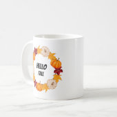 Hello Fall Pumpkin - Gemütlicher Herbst Saison Kaffeetasse (Vorderseite Links)