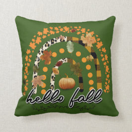 Hello Fall Pumpkin Trendy Cotton 16"X16 Kissen