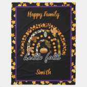 Hello Fall Pumpkin Trendy Fleecedecke (Vorderseite)