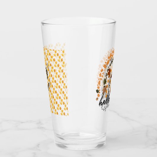 Hello Fall Pumpkin Trendy Glas (Rechts)