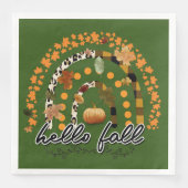 Hello Fall Pumpkin Trendy Serviette (Vorderseite)
