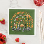 Hello Fall Pumpkin Trendy Serviette (Beispiel)