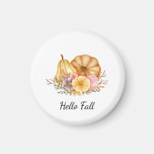 Hello Fall Pumpkins und Blume - Gemütlicher Herbst Magnet