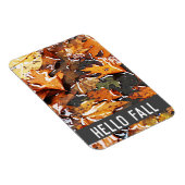 Hello Fall Rainy Blätter Magnet (Rechte Seite)