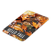 Hello Fall Rainy Blätter Magnet (Linke Seite)
