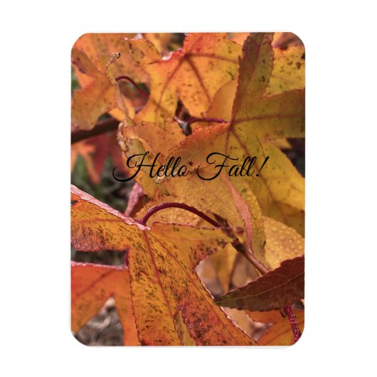 "Hello Fall!" Refrigerator Magnet (Vertikal)