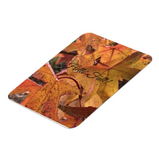"Hello Fall!" Refrigerator Magnet (Linke Seite)