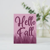 Hello Fall Season Postkarte (Stehend Vorderseite)