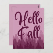 Hello Fall Season Postkarte (Vorne/Hinten)