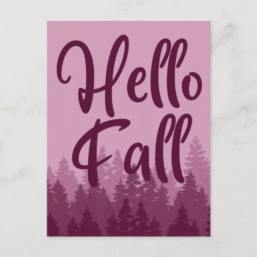 Hello Fall Season Postkarte (Vorderseite)