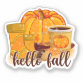 Hello Fall Sticker (Vorderseite)