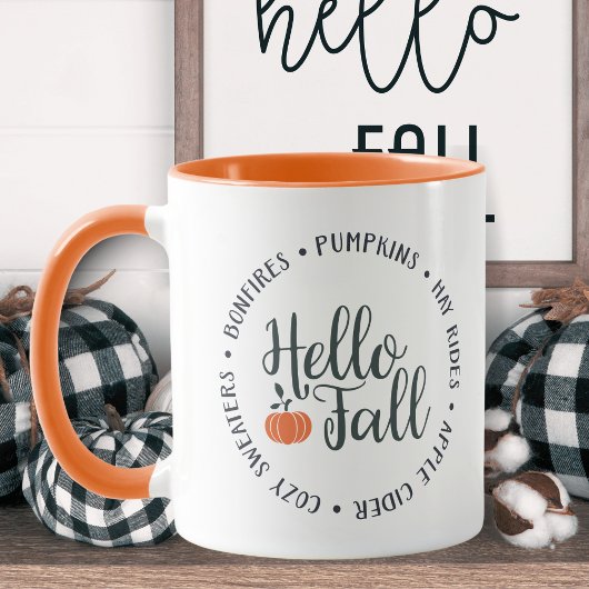 Hello Fall Two Toned Tasse