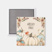 Hello Fall Wassercolor Pumpkins und Blume Magnet (Vorderseite/Rückseite)
