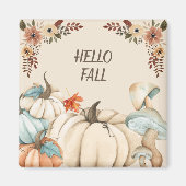 Hello Fall Wassercolor Pumpkins und Blume Magnet (Vorne)