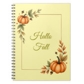 Hello Fall Watercolor Cosy Notizblock (Vorderseite)