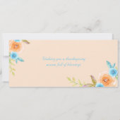 Hello Fall Watercolor Foto Grußkarte Einladung (Rückseite)