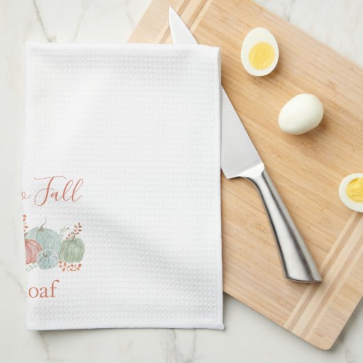 Hello Fall Watercolor Pumpkins Herbst Geschirrtuch (Viertel Falte)