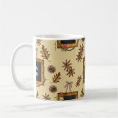 Hello Fall with Autumn Leaves Kaffeetasse (Links)