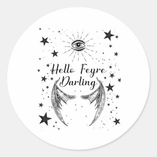 Hello Feyre Darling Acotar Design Sticker (Vorderseite)