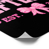Hello Fifteen Est 2010 Coquette Bow 15th Birthday  Poster (Ecke)