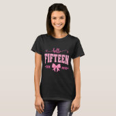 Hello Fifteen Est 2010 Coquette Bow 15th Birthday  T-Shirt (Vorne ganz)