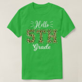 Hello Fifth Grad Back To School 1st Day Leopard T T-Shirt (Design vorne)