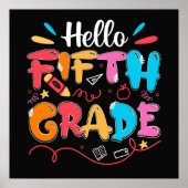 Hello Fifth Grade Doodle Poster (Vorne)