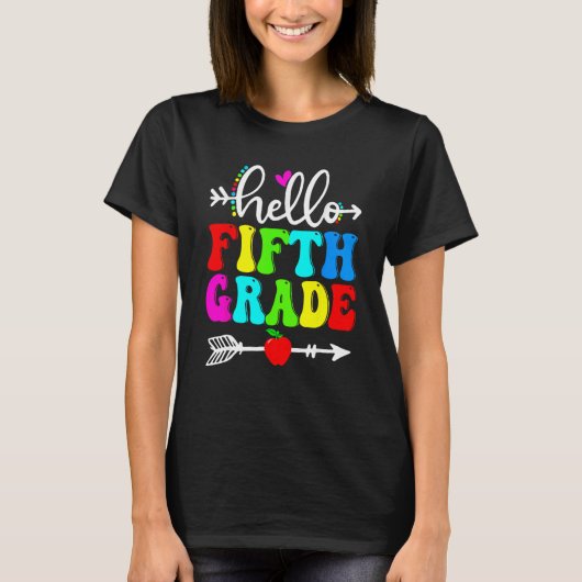 Hello Fifth Grade Team 5th Grade Back To School Te T-Shirt (Vorderseite)